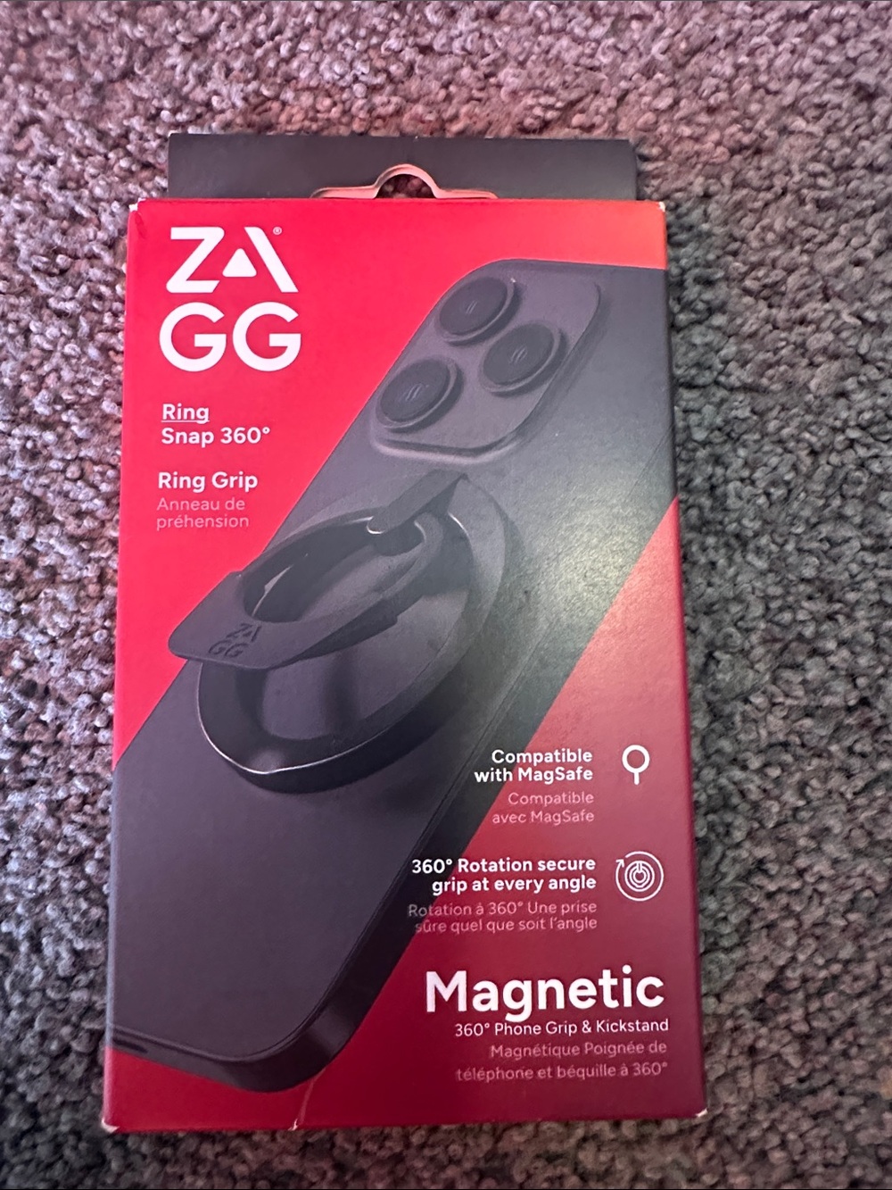 ZAGG Magnetic Ring Grip Phone Holder - Black